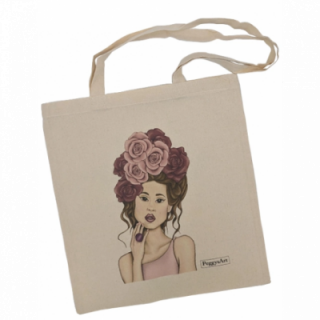 Tote Bag - Meisje met rozen