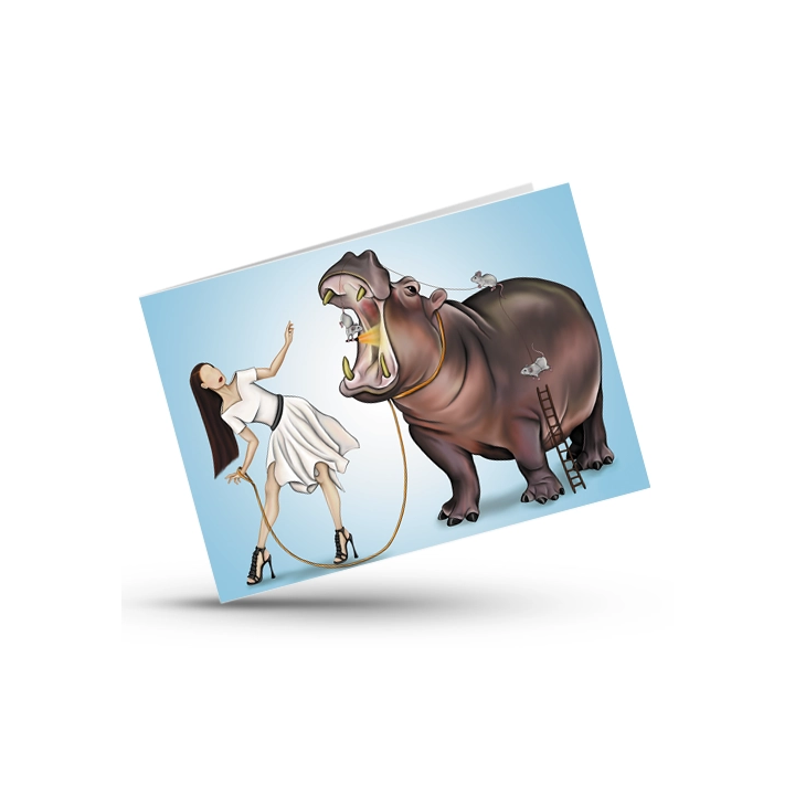 Wenskaart - Dieren tandarts