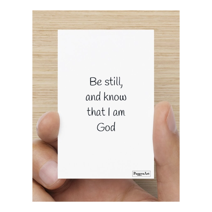 Bemoedigingskaart - Wees stil