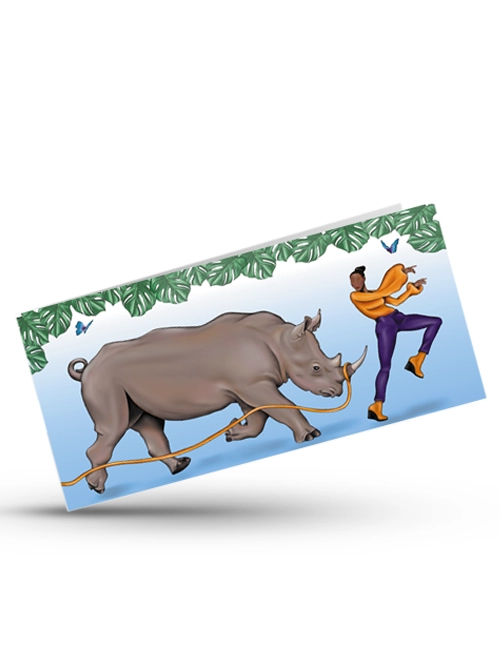 Greeting Card - Naughty Rhino