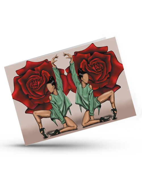 Greeting Card - Rose Dance